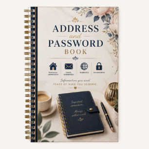 Address and Password Keeper Notebook