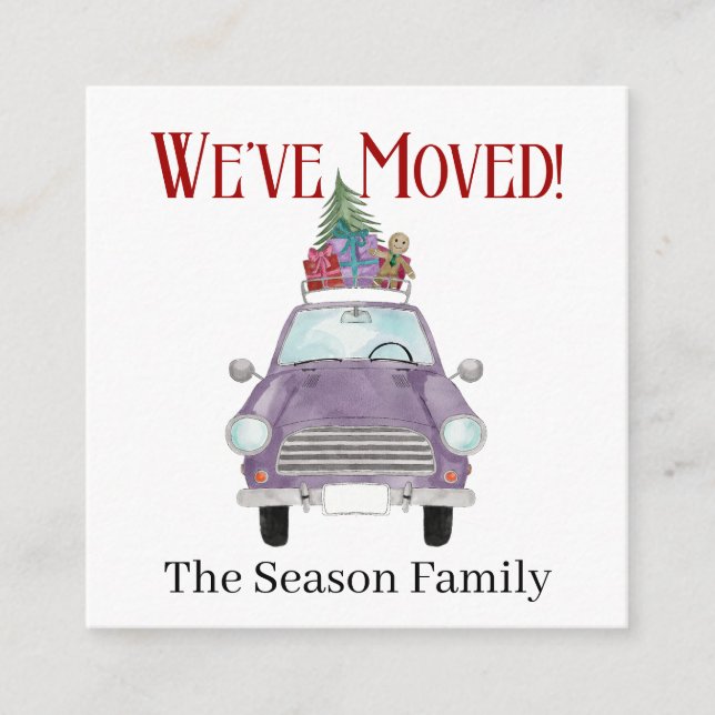 Address Announcement Car with Christmas Gifts (Front)