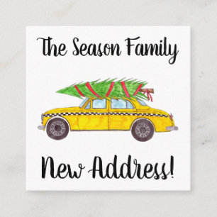 Address Announcement Yellow Cab Christmas tree