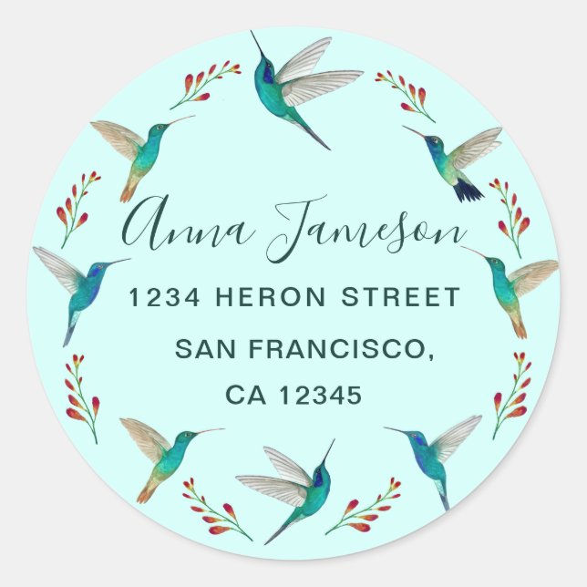 Address Classic Round Sticker (Front)