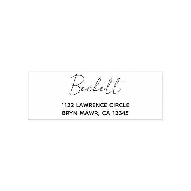 Address Custom Handwritten Self-inking Stamp (Design)