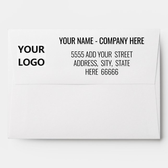 Address Envelope with Your Name and Logo (Back (Top Flap))