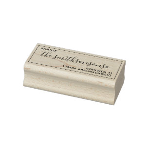 Address Home Braunschweig Personal Name Familie Rubber Stamp