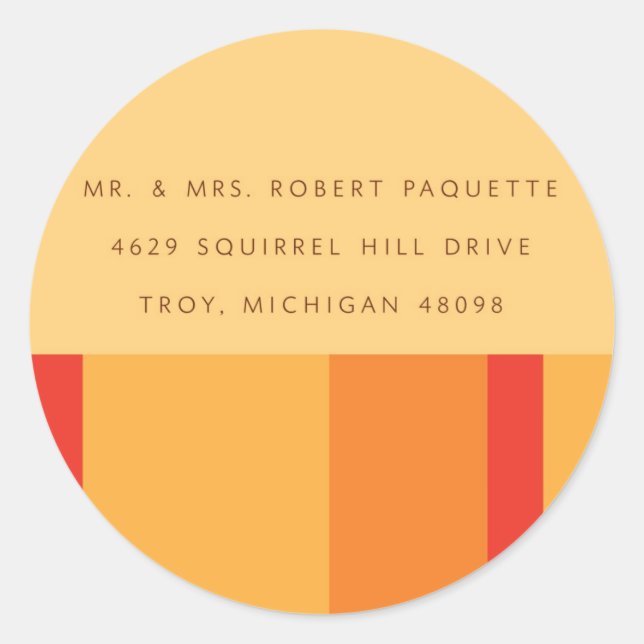 address label (Front)
