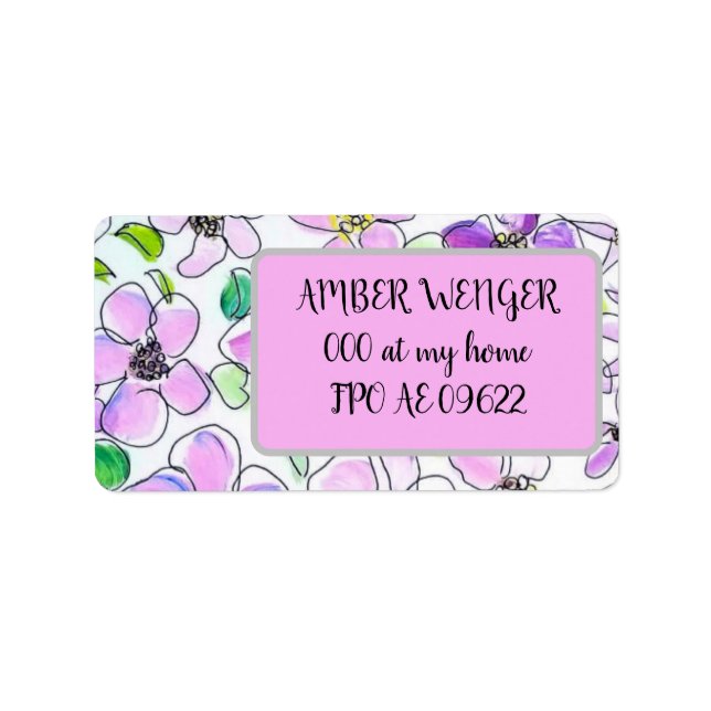 address label  (Front)