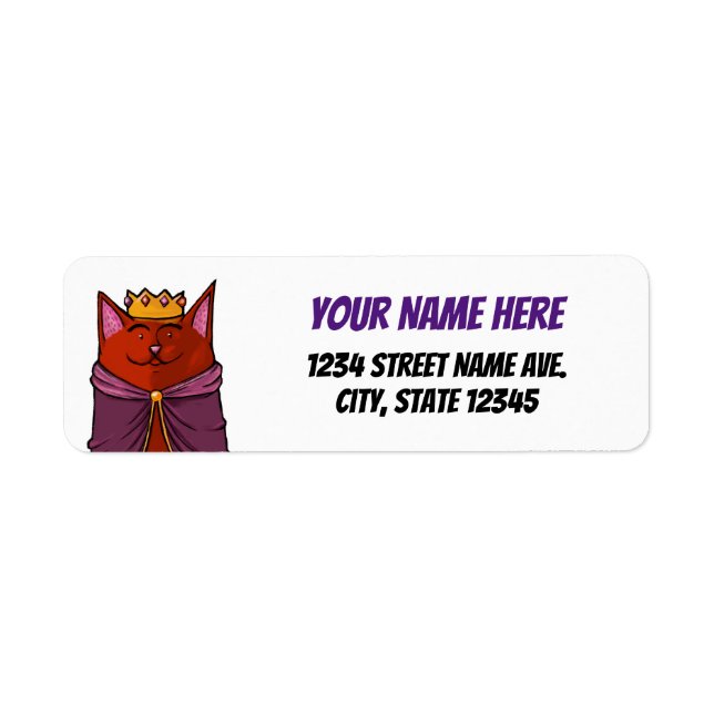 Address Label, Customise the name and image (Front)
