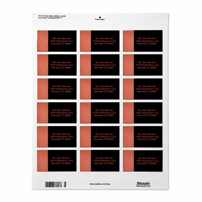 Address Label for Hoops Collection II (Full Sheet)