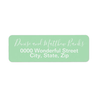 Address Label in Green Ash
