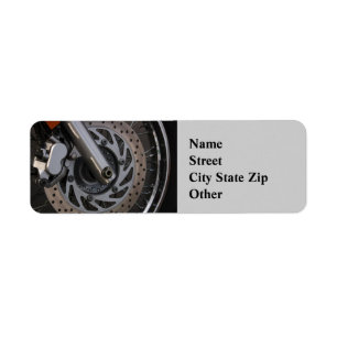 Address Label Motorcycle Wheel