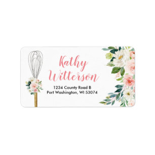 Address Label Pink Floral Soon to be Whisked Away