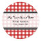 Address Label - Red Gingham
