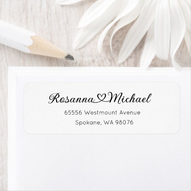Address Label, Return Address Label, Heart Names (Insitu)