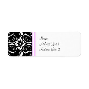 Address Label Victorian Damask