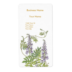 Address Label Vintage Retro Mauve Floral