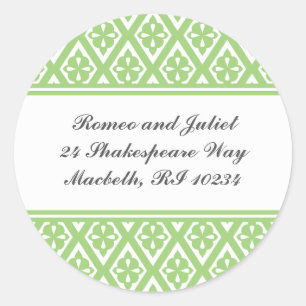Address Label with Mediaeval Cross Pattern
