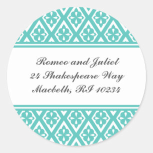 Address Label with Mediaeval Cross Pattern