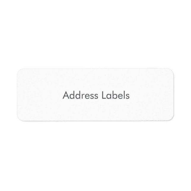 Address Labels (Front)