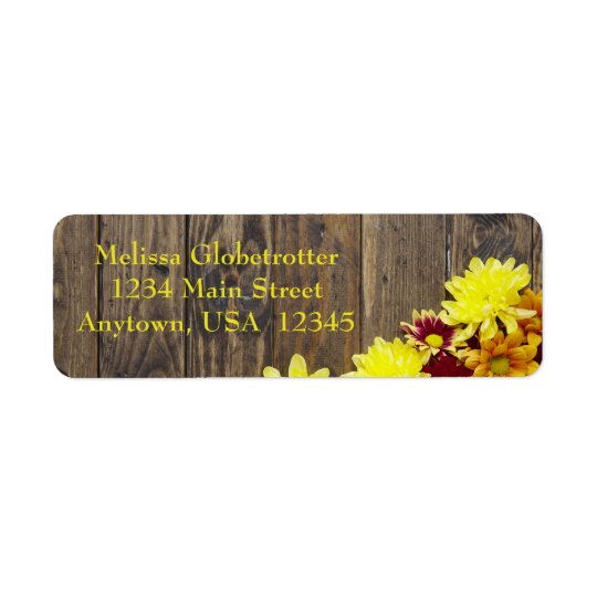 Address Labels--Autumn Wedding Return Address Label
