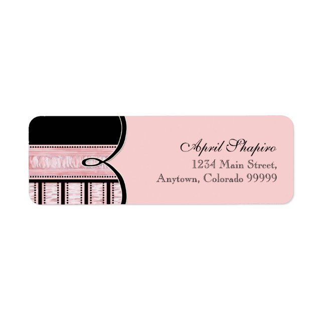 Address Labels - Baby Shower French Bow and Dots (Front)