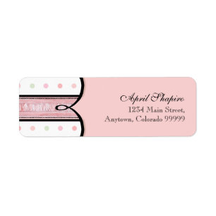 Address Labels - Baby Shower French Bow and Dots