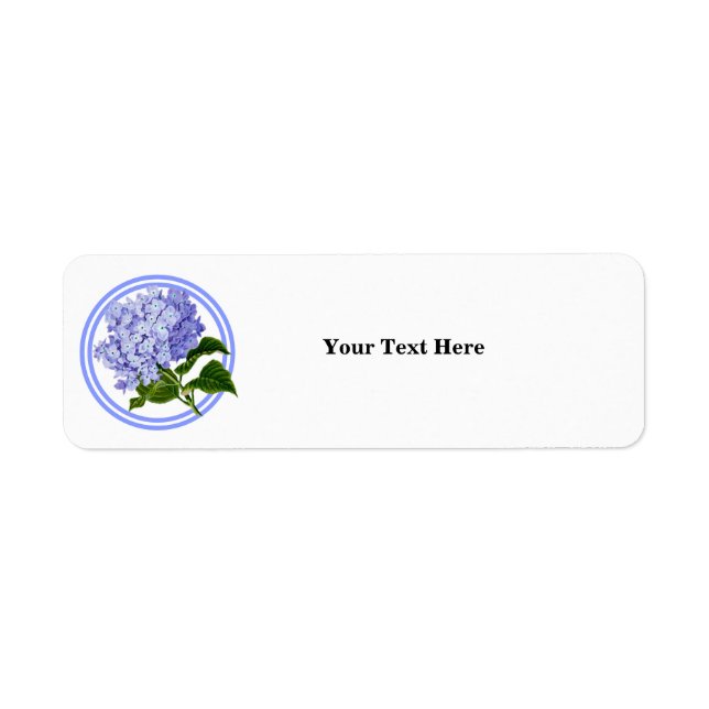 Address Labels-Blue Hydrangea (Front)