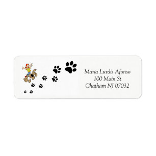 Address Labels Cats Black Paws