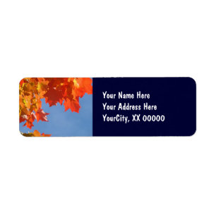 Address Labels custom Colourful Autumn Leaves