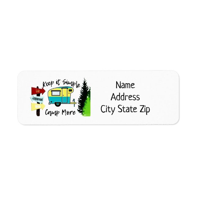 ADDRESS LABELS FOR THE "CAMPER" (Front)