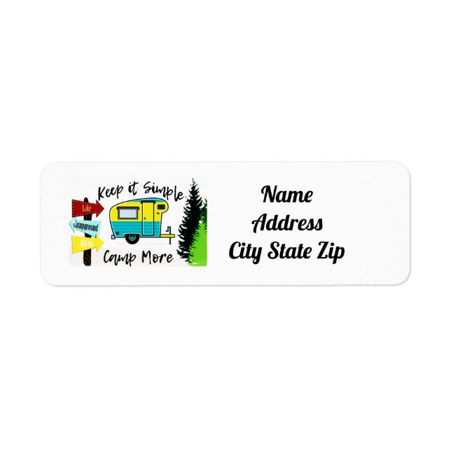ADDRESS LABELS FOR THE "CAMPER" (Front)