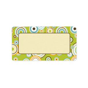 Address Labels Funky Circles Pattern