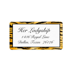 Address Labels Gone Wild (Tiger Stripe print)