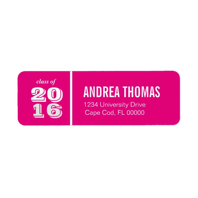 Address Labels } Graduation "Class of...." (Front)