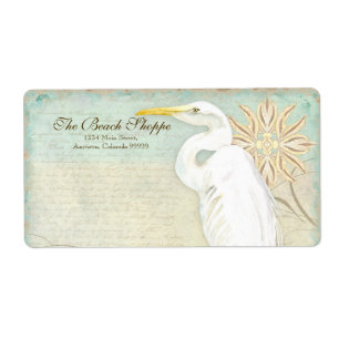 Address Labels - Great Egret Coastal Beach