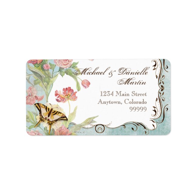 Address Labels - Les Fleur Pavoine - Wedding (Front)