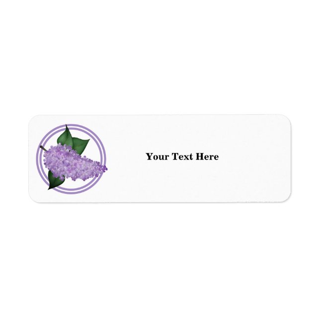 Address Labels-Lilac Flower (Front)