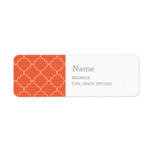 Address Labels Orange