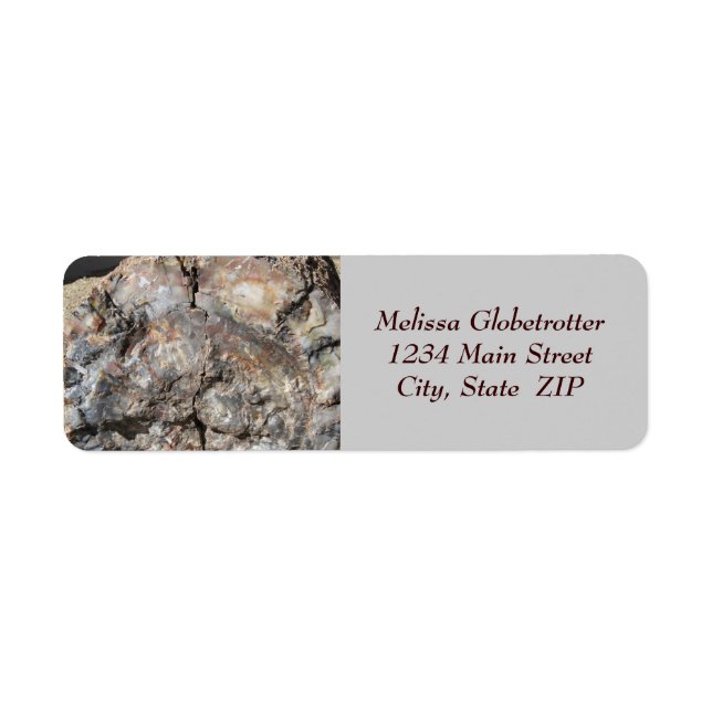 Address Labels--Petrified Wood, Front (Front)
