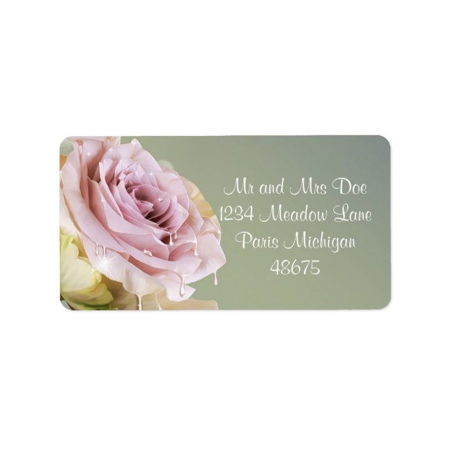 Address Labels/Pink Rose Label (Front)