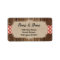 Address Labels Red gingham BBQ Burlap