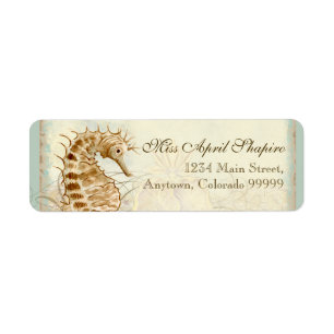 Address Labels - Sea Horse Coastal Beach