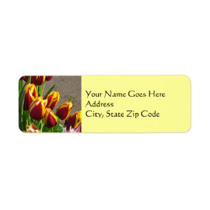 Address Labels Stickers Spring Tulip Flowers