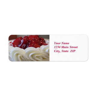 Address Labels--Strawberry Cake