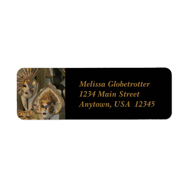 Address Labels--Venetian Masks (Front)