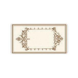 Address Labels with Brown Vintage Scrollwork