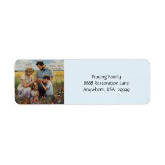 Address Labels with Family Praying