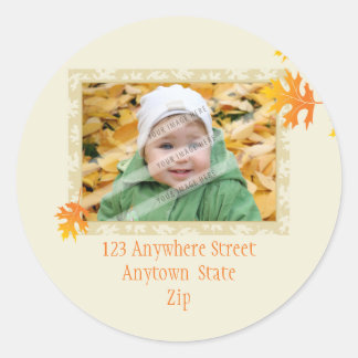ADDRESS PHOTO STICKER :: mache leaves 3A