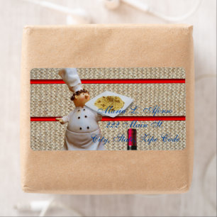 Address Return Labels Chef Wine Pasta
