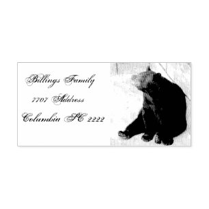 Address Self Ink Rubber Stamp/Bear design Self-inking Stamp