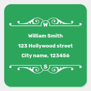 Address Square Sticker