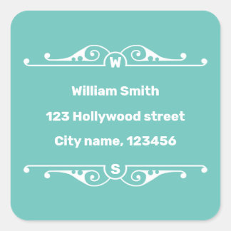 Address Square Sticker
